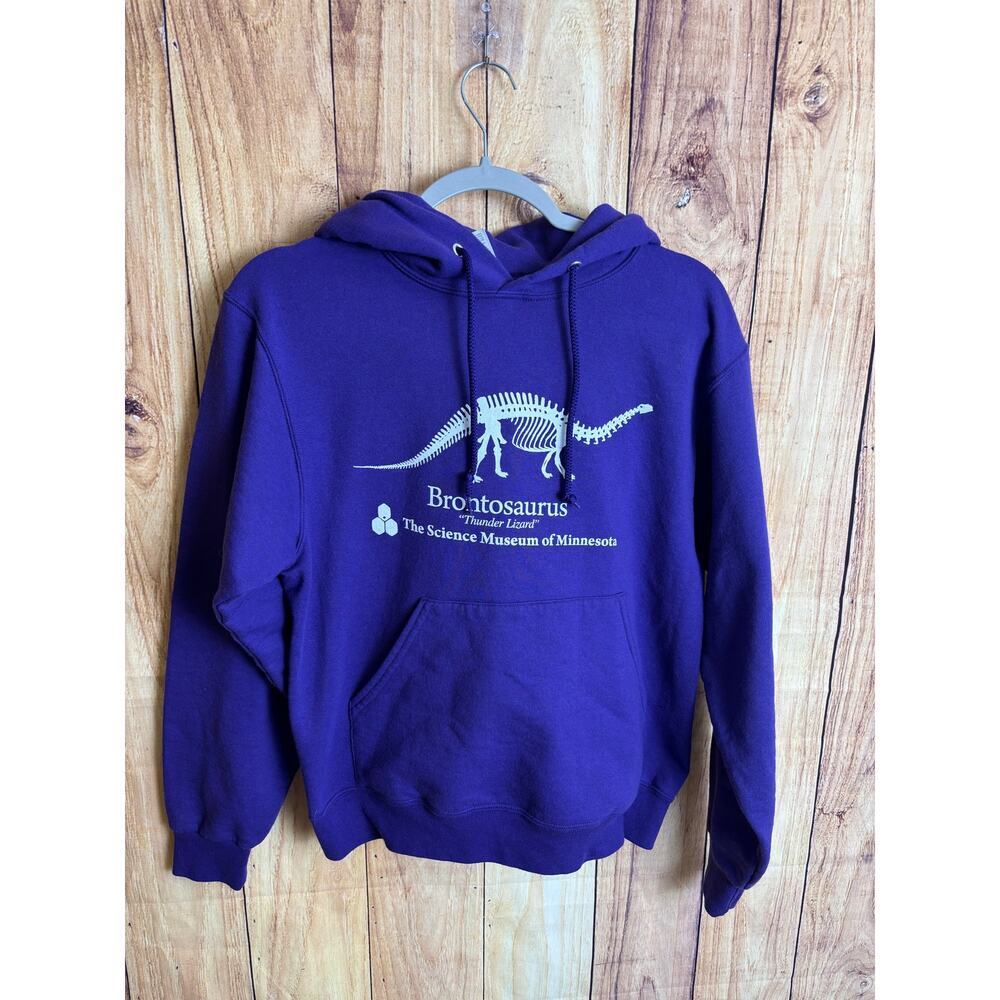 Stranger Things Purple Brontosaurus Hoodie Youth Small Dustin Science Museum MN